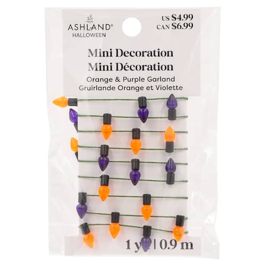 1yd. Mini Orange & Purple Garland by Ashland®